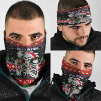 Dead Inside But Jolly Af Christmas Skeleton Neck Gaiter Xmas Holiday Patterns - Wonder Print Shop