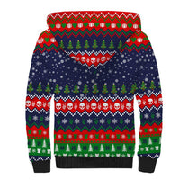 Dead Inside But Jolly Af Christmas Skeleton Sherpa Hoodie Xmas Holiday Patterns - Wonder Print Shop