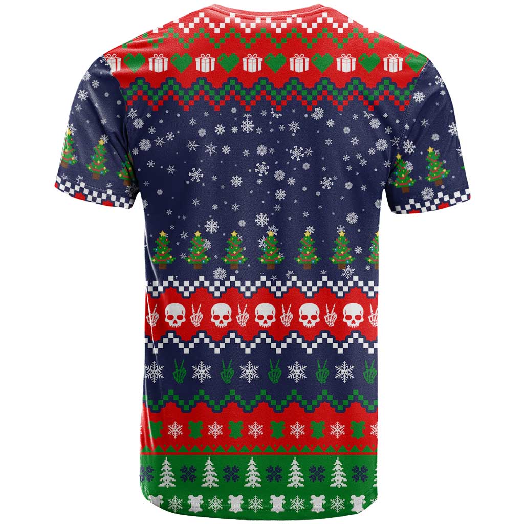 Dead Inside But Jolly Af Christmas Skeleton T Shirt Xmas Holiday Patterns - Wonder Print Shop
