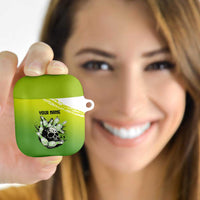 Personalized Skull Bowling AirPods Case with Neon Green Strike Design - Edgy Bowler Style - Wonder Print Shop