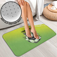 Personalized Skull Bowling Bathroom Set with Neon Green Strike Design - Edgy Bowler Style - Wonder Print Shop