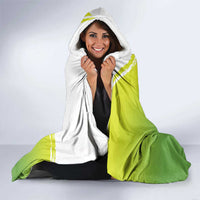 Personalized Skull Bowling Hooded Blanket with Neon Green Strike Design - Edgy Bowler Style - Wonder Print Shop