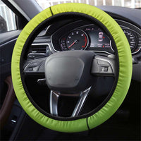 Skull Bowling Steering Wheel Cover with Neon Green Strike Design - Edgy Bowler Style - Wonder Print Shop