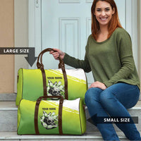 Personalized Skull Bowling Travel Bag with Neon Green Strike Design - Edgy Bowler Style - Wonder Print Shop