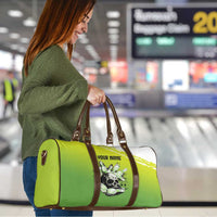 Personalized Skull Bowling Travel Bag with Neon Green Strike Design - Edgy Bowler Style - Wonder Print Shop