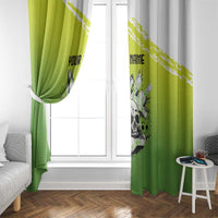Personalized Skull Bowling Window Curtain with Neon Green Strike Design - Edgy Bowler Style - Wonder Print Shop