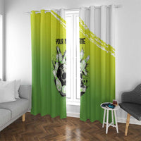 Personalized Skull Bowling Window Curtain with Neon Green Strike Design - Edgy Bowler Style - Wonder Print Shop