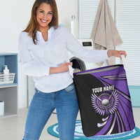 Personalized Purple Winged Golf Ball Laundry Basket Bold Golf Graphic Design - Wonder Print Shop