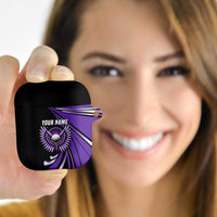Personalized Purple Winged Golf Ball AirPods Case Bold Golf Graphic Design - Wonder Print Shop