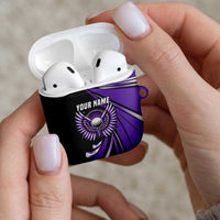 Personalized Purple Winged Golf Ball AirPods Case Bold Golf Graphic Design - Wonder Print Shop