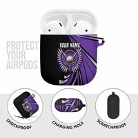 Personalized Purple Winged Golf Ball AirPods Case Bold Golf Graphic Design - Wonder Print Shop