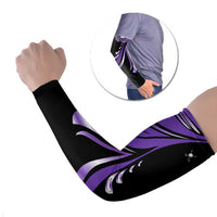 Personalized Purple Winged Golf Ball Arm Sleeves Bold Golf Graphic Design - Wonder Print Shop