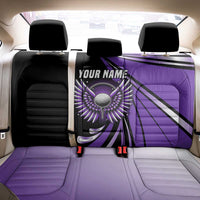 Personalized Purple Winged Golf Ball Back Car Seat Cover Bold Golf Graphic Design - Wonder Print Shop