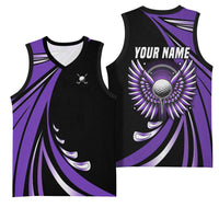 Personalized Purple Winged Golf Ball Basketball Jersey Bold Golf Graphic Design - Wonder Print Shop