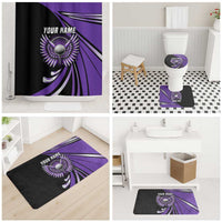 Personalized Purple Winged Golf Ball Bathroom Set Bold Golf Graphic Design - Wonder Print Shop