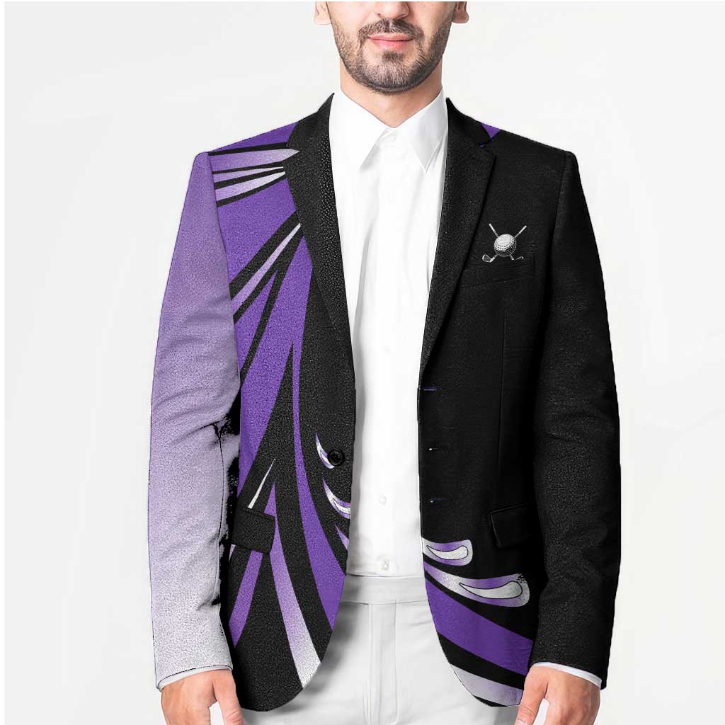 Personalized Purple Winged Golf Ball Blazer Bold Golf Graphic Design - Wonder Print Shop