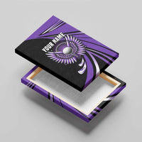 Personalized Purple Winged Golf Ball Canvas Wall Art Bold Golf Graphic Design - Wonder Print Shop