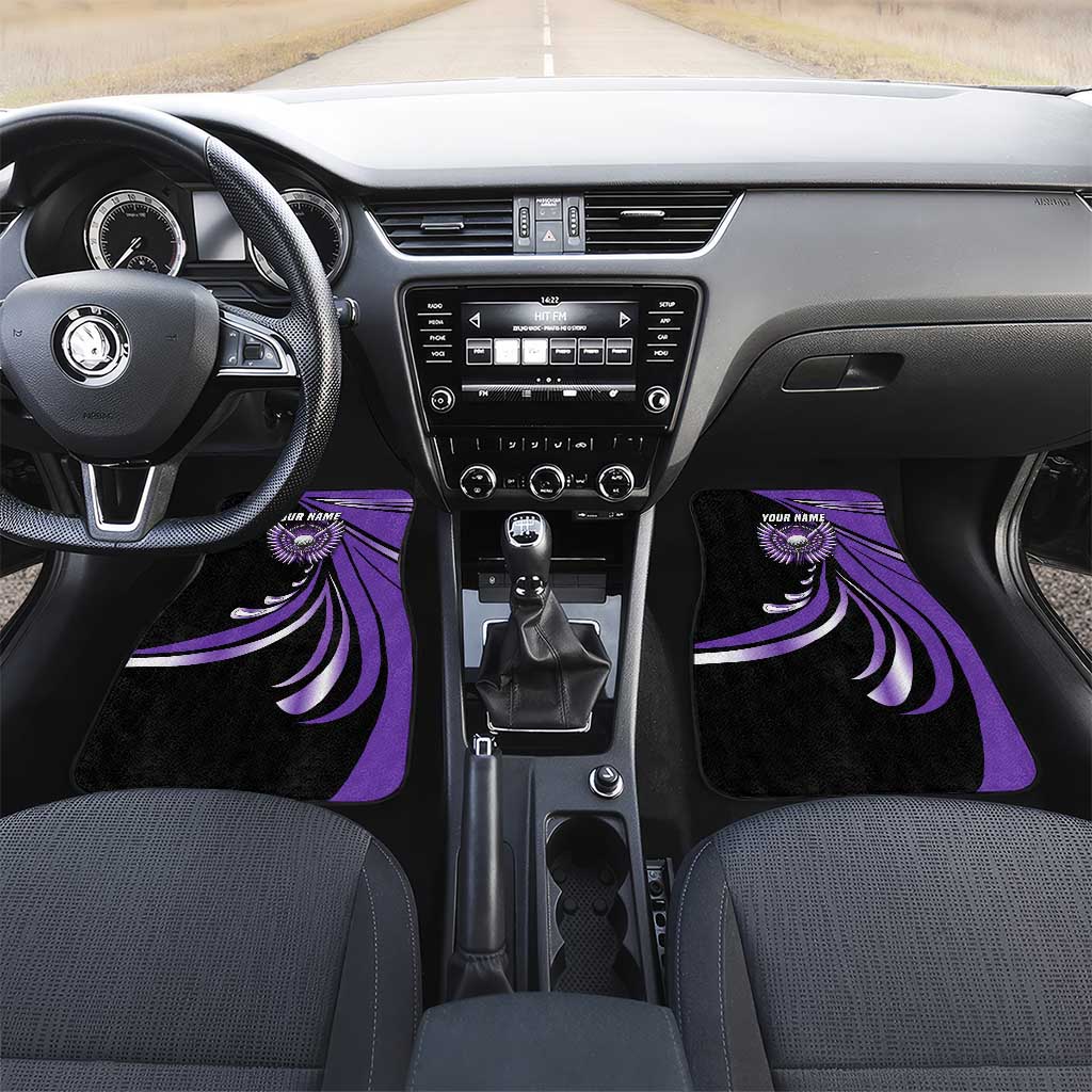Personalized Purple Winged Golf Ball Car Mats Bold Golf Graphic Design - Wonder Print Shop