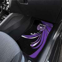 Personalized Purple Winged Golf Ball Car Mats Bold Golf Graphic Design - Wonder Print Shop