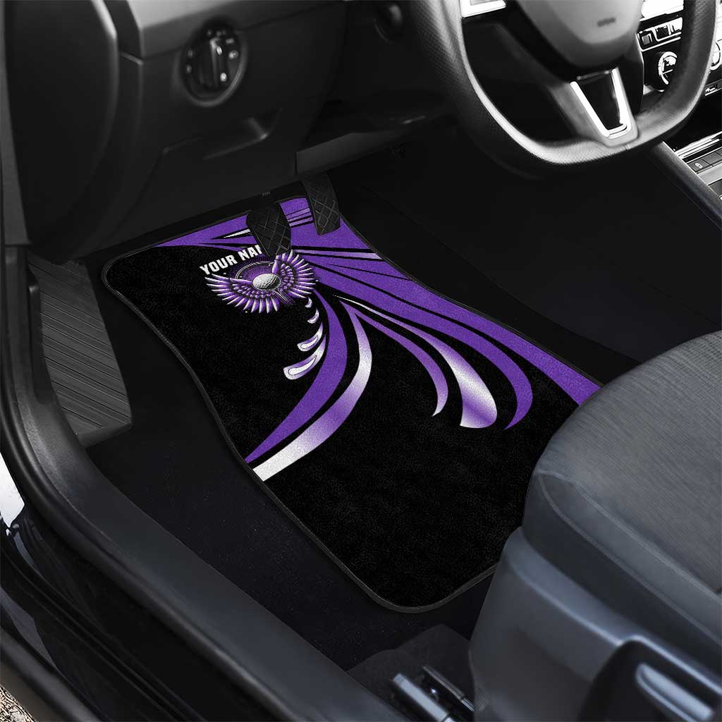 Personalized Purple Winged Golf Ball Car Mats Bold Golf Graphic Design - Wonder Print Shop