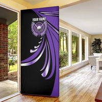 Personalized Purple Winged Golf Ball Door Cover Bold Golf Graphic Design - Wonder Print Shop