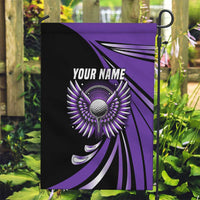 Personalized Purple Winged Golf Ball Garden Flag Bold Golf Graphic Design - Wonder Print Shop