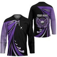 Personalized Purple Winged Golf Ball Hockey Jersey Bold Golf Graphic Design - Wonder Print Shop