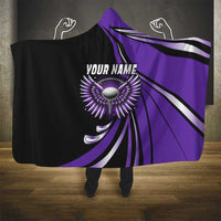 Personalized Purple Winged Golf Ball Hooded Blanket Bold Golf Graphic Design - Wonder Print Shop
