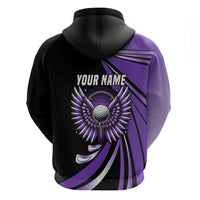 Personalized Purple Winged Golf Ball Hoodie Bold Golf Graphic Design - Wonder Print Shop