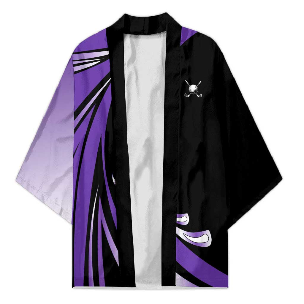 Personalized Purple Winged Golf Ball Kimono Bold Golf Graphic Design - Wonder Print Shop