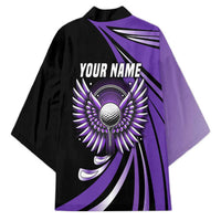 Personalized Purple Winged Golf Ball Kimono Bold Golf Graphic Design - Wonder Print Shop