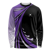 Personalized Purple Winged Golf Ball Long Sleeve Shirt Bold Golf Graphic Design - Wonder Print Shop