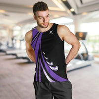 Personalized Purple Winged Golf Ball Men Tank Top Bold Golf Graphic Design - Wonder Print Shop
