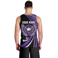 Personalized Purple Winged Golf Ball Men Tank Top Bold Golf Graphic Design - Wonder Print Shop