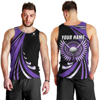 Personalized Purple Winged Golf Ball Men Tank Top Bold Golf Graphic Design - Wonder Print Shop