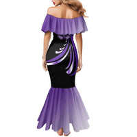 Personalized Purple Winged Golf Ball Mermaid Dress Bold Golf Graphic Design - Wonder Print Shop