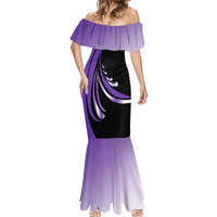 Personalized Purple Winged Golf Ball Mermaid Dress Bold Golf Graphic Design - Wonder Print Shop