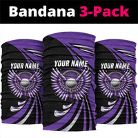 Personalized Purple Winged Golf Ball Neck Gaiter Bold Golf Graphic Design - Wonder Print Shop