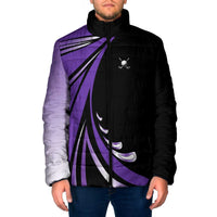 Personalized Purple Winged Golf Ball Padded Jacket Bold Golf Graphic Design - Wonder Print Shop