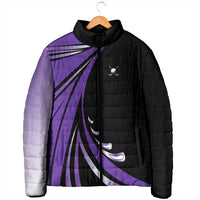 Personalized Purple Winged Golf Ball Padded Jacket Bold Golf Graphic Design - Wonder Print Shop
