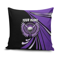 Personalized Purple Winged Golf Ball Pillow Cover Bold Golf Graphic Design - Wonder Print Shop