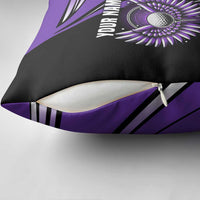 Personalized Purple Winged Golf Ball Pillow Cover Bold Golf Graphic Design - Wonder Print Shop