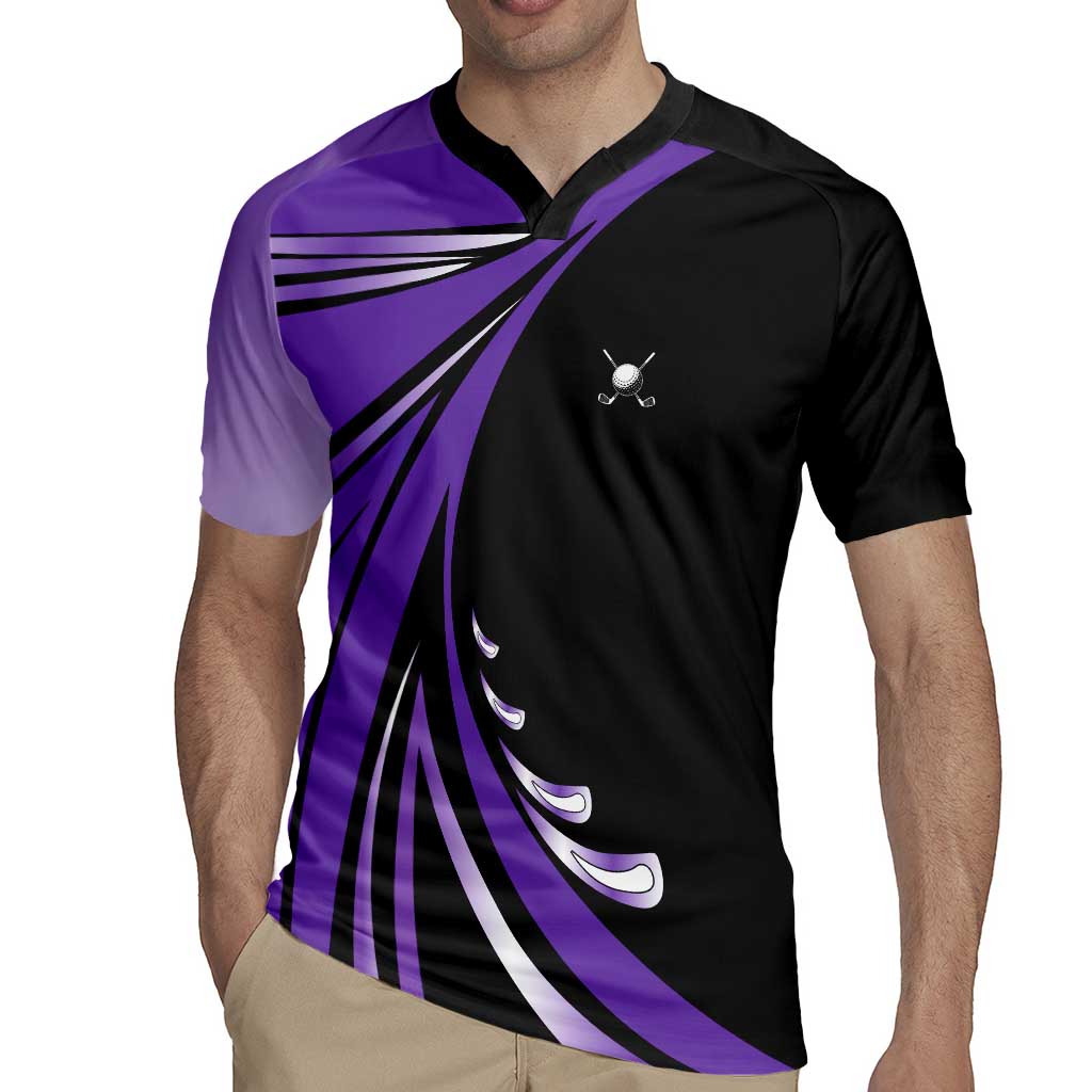 Personalized Purple Winged Golf Ball Rugby Jersey Bold Golf Graphic Design - Wonder Print Shop