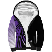 Personalized Purple Winged Golf Ball Sherpa Hoodie Bold Golf Graphic Design - Wonder Print Shop