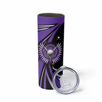Personalized Purple Winged Golf Ball Skinny Tumbler Bold Golf Graphic Design - Wonder Print Shop