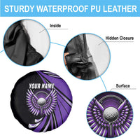 Personalized Purple Winged Golf Ball Spare Tire Cover Bold Golf Graphic Design - Wonder Print Shop
