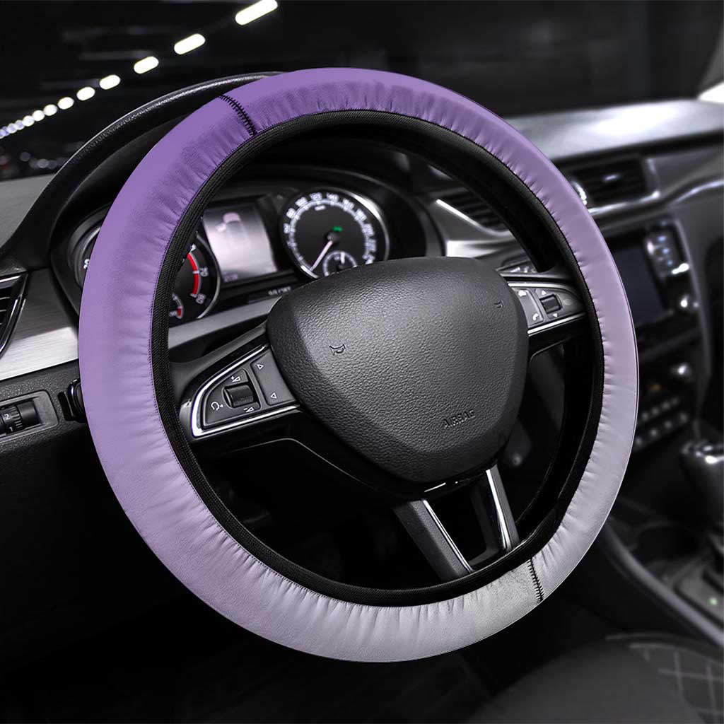 Purple Winged Golf Ball Steering Wheel Cover Bold Golf Graphic Design - Wonder Print Shop