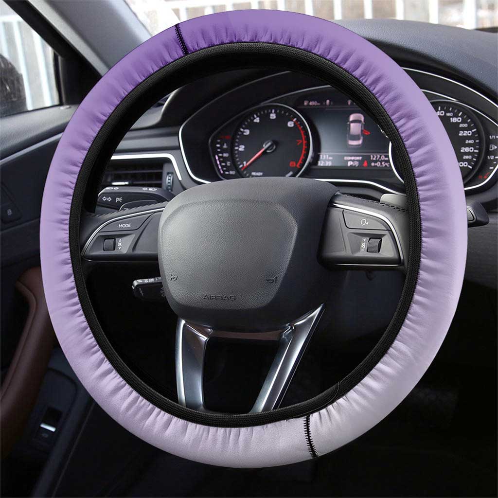 Purple Winged Golf Ball Steering Wheel Cover Bold Golf Graphic Design - Wonder Print Shop