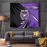 Personalized Purple Winged Golf Ball Tapestry Bold Golf Graphic Design - Wonder Print Shop