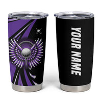 Personalized Purple Winged Golf Ball Tumbler Cup Bold Golf Graphic Design - Wonder Print Shop